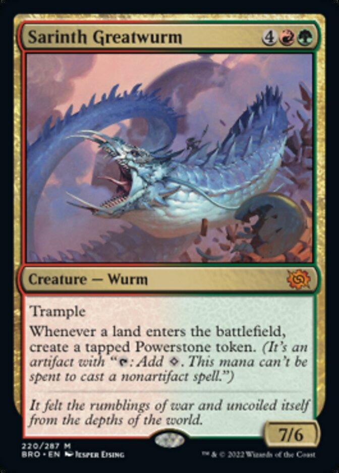 Sarinth Greatwurm [The Brothers' War] | Card Citadel