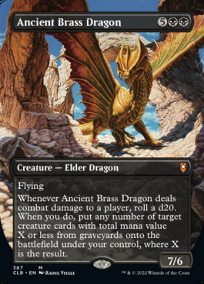 Ancient Brass Dragon (Borderless Alternate Art) [Commander Legends: Battle for Baldur's Gate] | Card Citadel