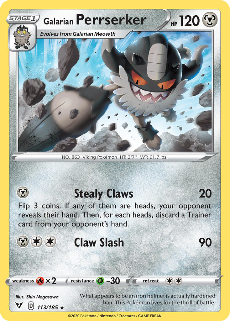 Galarian Perrserker (113/185) [Sword & Shield: Vivid Voltage] | Card Citadel