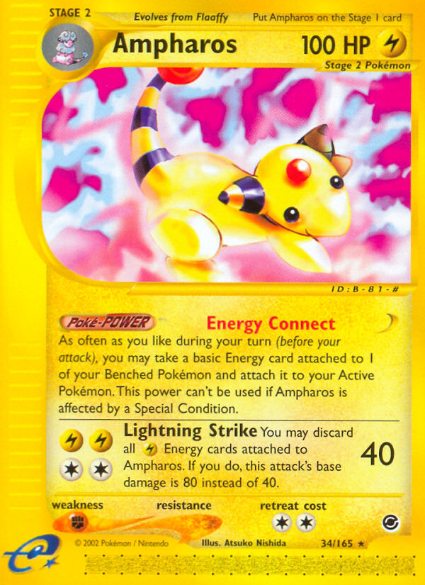 Ampharos (34/165) [Expedition: Base Set] | Card Citadel