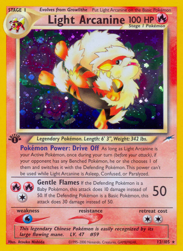 Light Arcanine (12/105) [Neo Destiny 1st Edition] | Card Citadel