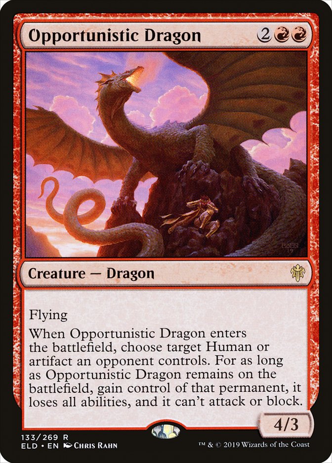 Opportunistic Dragon [Throne of Eldraine] | Card Citadel