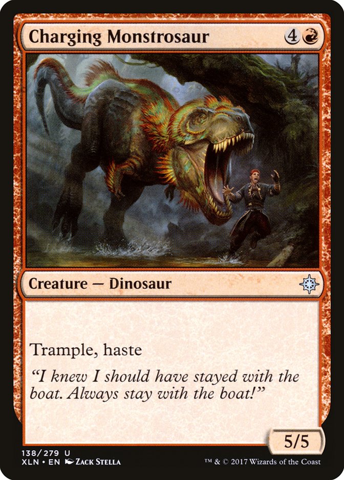 Charging Monstrosaur [Ixalan] | Card Citadel