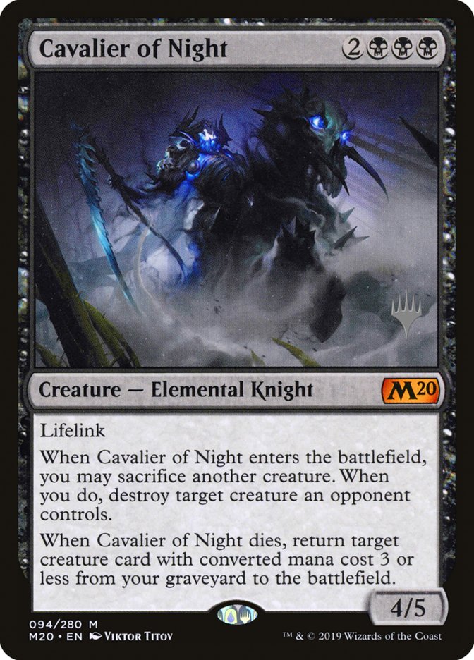 Cavalier of Night [Core Set 2020 Promos] | Card Citadel