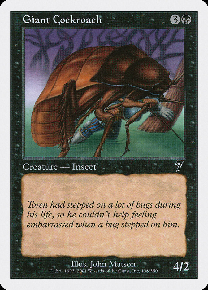 Giant Cockroach [Seventh Edition] | Card Citadel