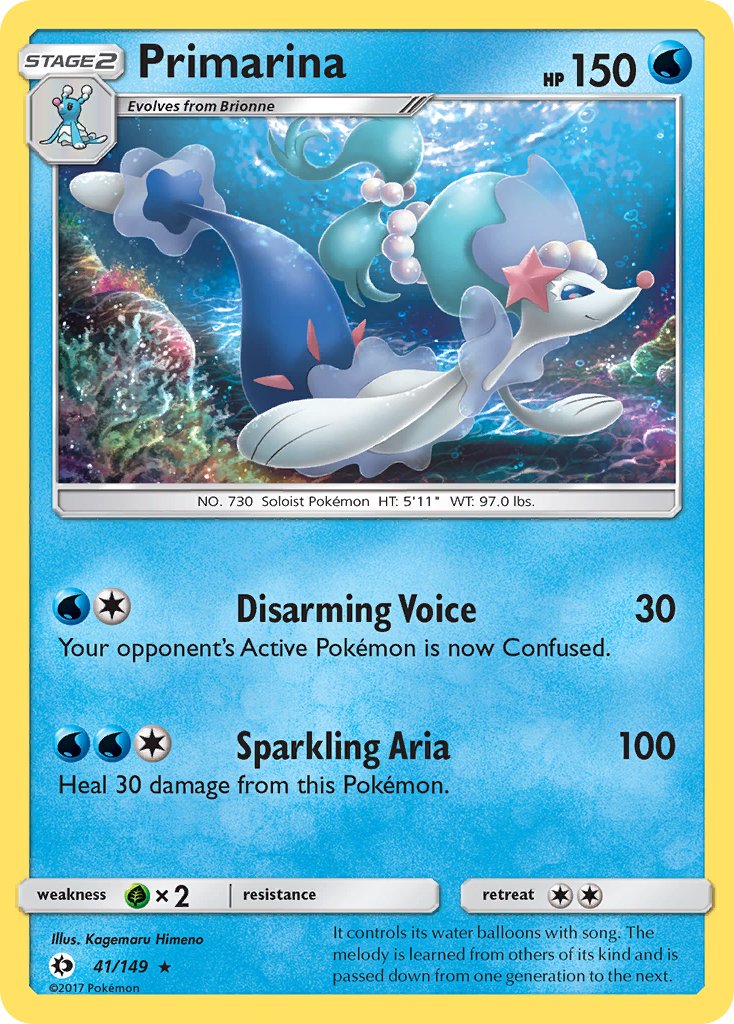 Primarina (41/149) (Theme Deck Exclusive) [Sun & Moon: Base Set] | Card Citadel