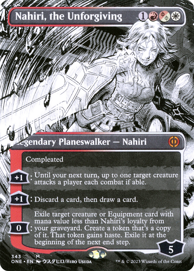 Nahiri, the Unforgiving (Borderless Manga) [Phyrexia: All Will Be One] | Card Citadel