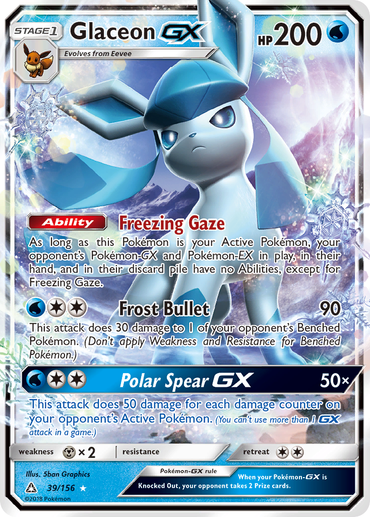 Glaceon GX (39/156) [Sun & Moon: Ultra Prism] | Card Citadel