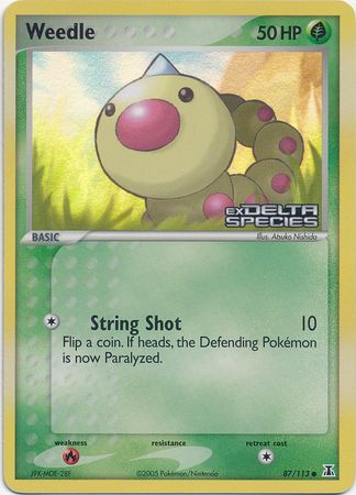 Weedle (87/113) (Stamped) [EX: Delta Species] | Card Citadel