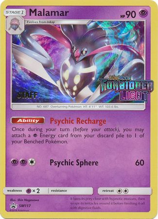 Malamar (SM117) (Staff Prerelease Promo) [Sun & Moon: Black Star Promos] | Card Citadel