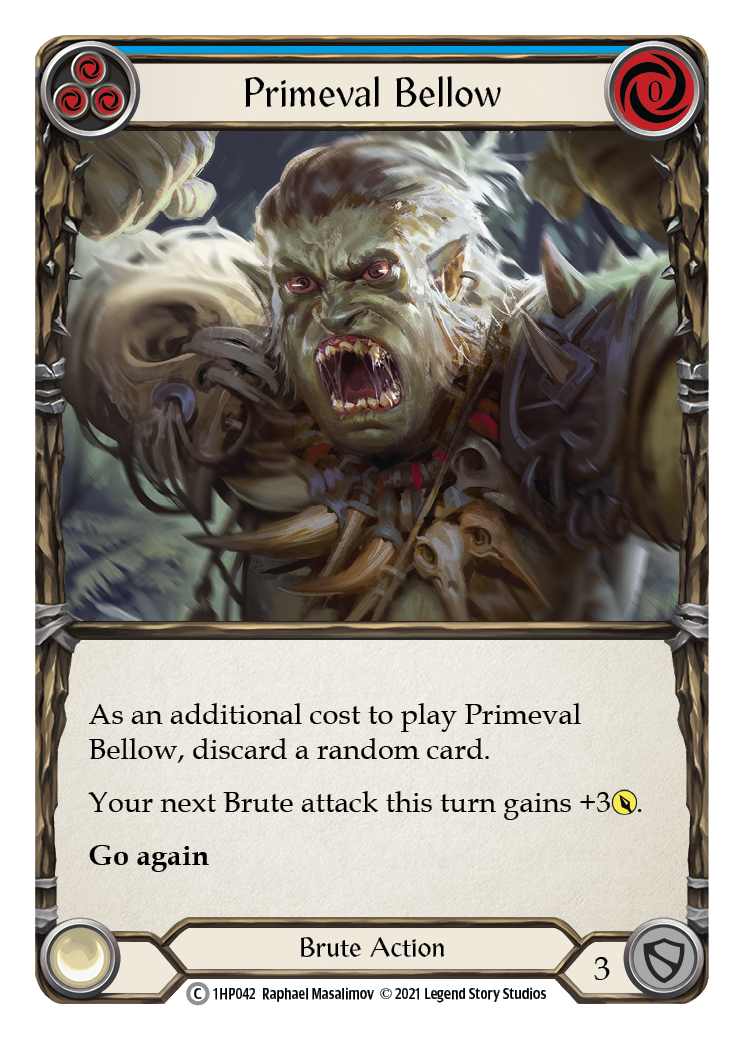 Primeval Bellow (Blue) [1HP042] | Card Citadel