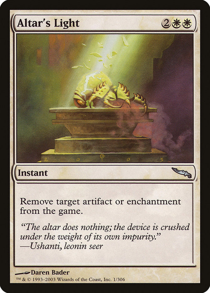 Altar's Light [Mirrodin] | Card Citadel