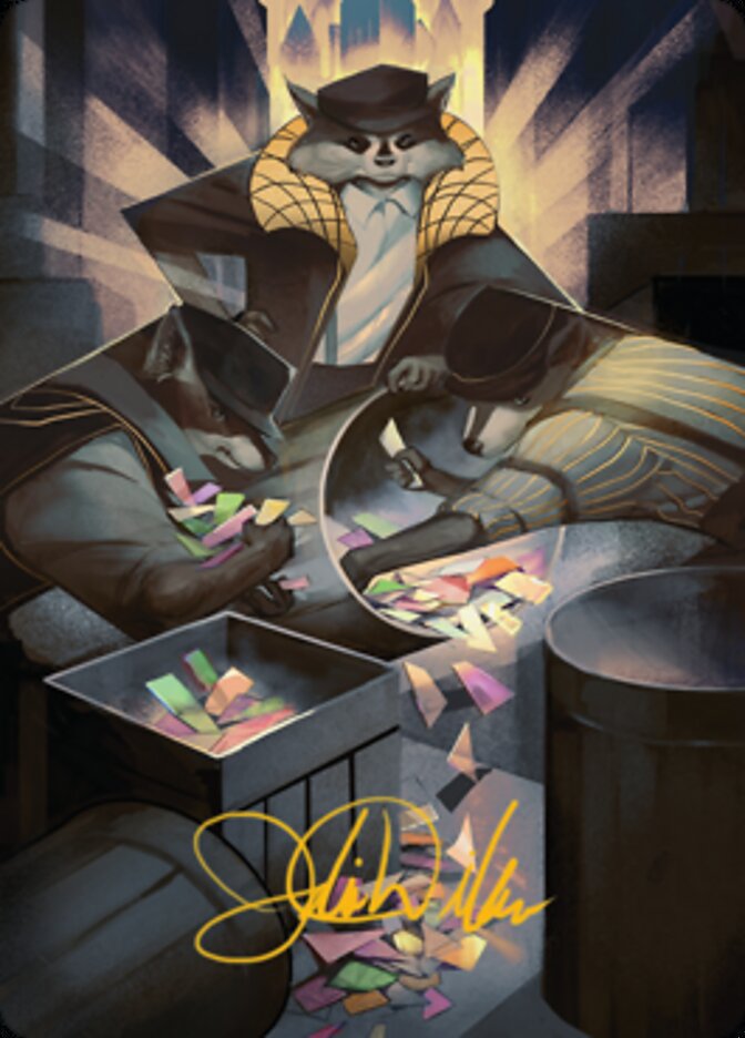 Masked Bandits Art Card (Gold-Stamped Signature) [Streets of New Capenna Art Series] | Card Citadel