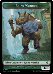 Thopter // Rhino Warrior Double-Sided Token [Murders at Karlov Manor Commander Tokens] | Card Citadel