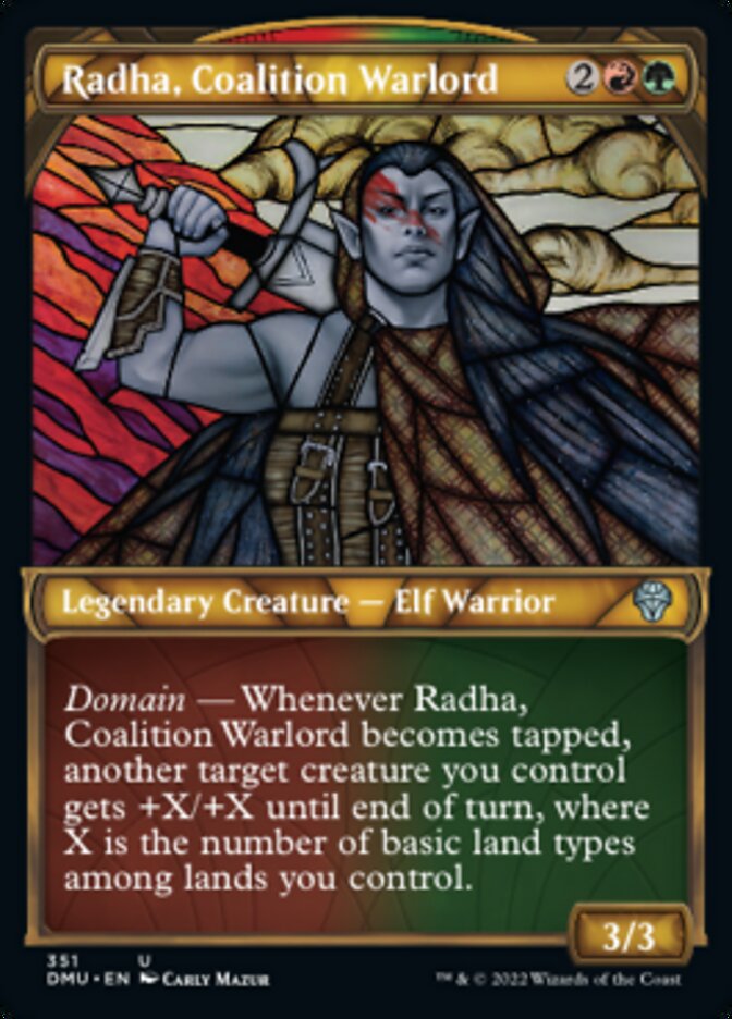 Radha, Coalition Warlord (Showcase Textured) [Dominaria United] | Card Citadel