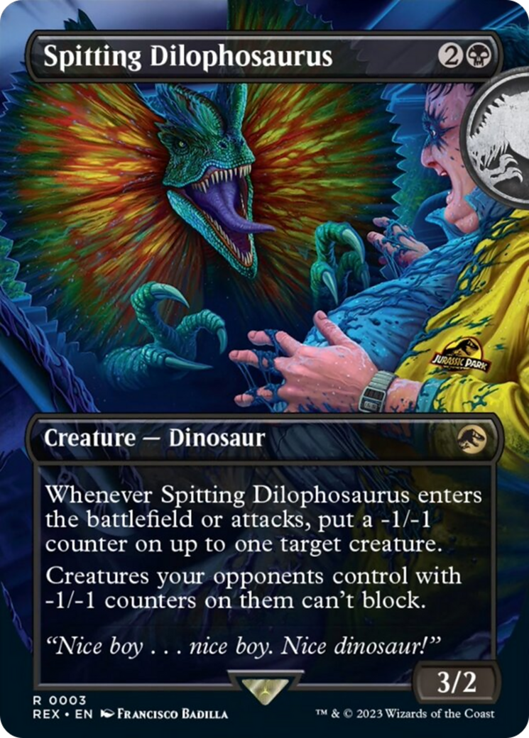 Spitting Dilophosaurus (Borderless) [Jurassic World Collection] | Card Citadel