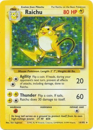 Raichu (14/102) [Base Set Unlimited] | Card Citadel