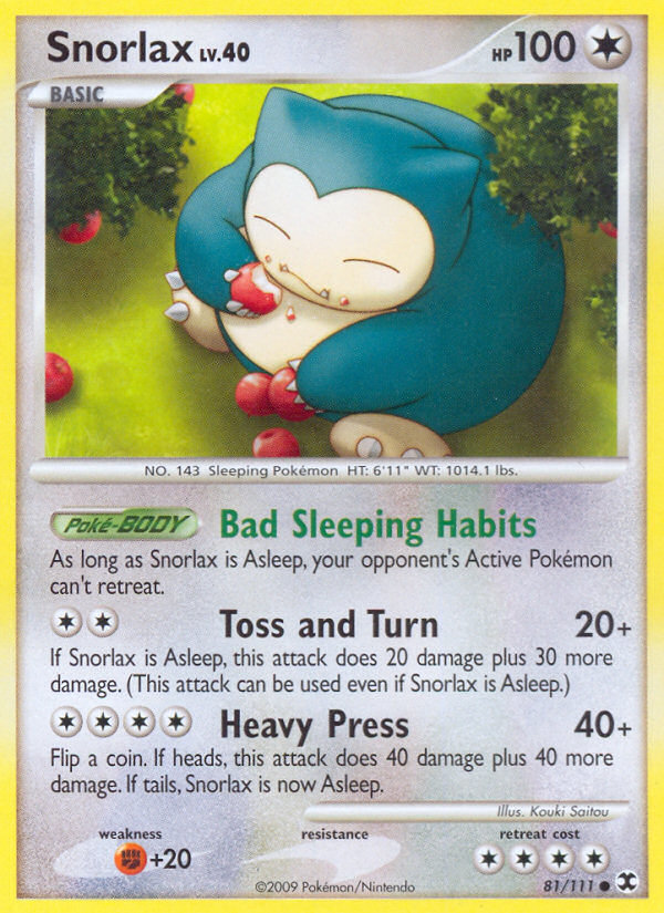 Snorlax (81/111) [Platinum: Rising Rivals] | Card Citadel