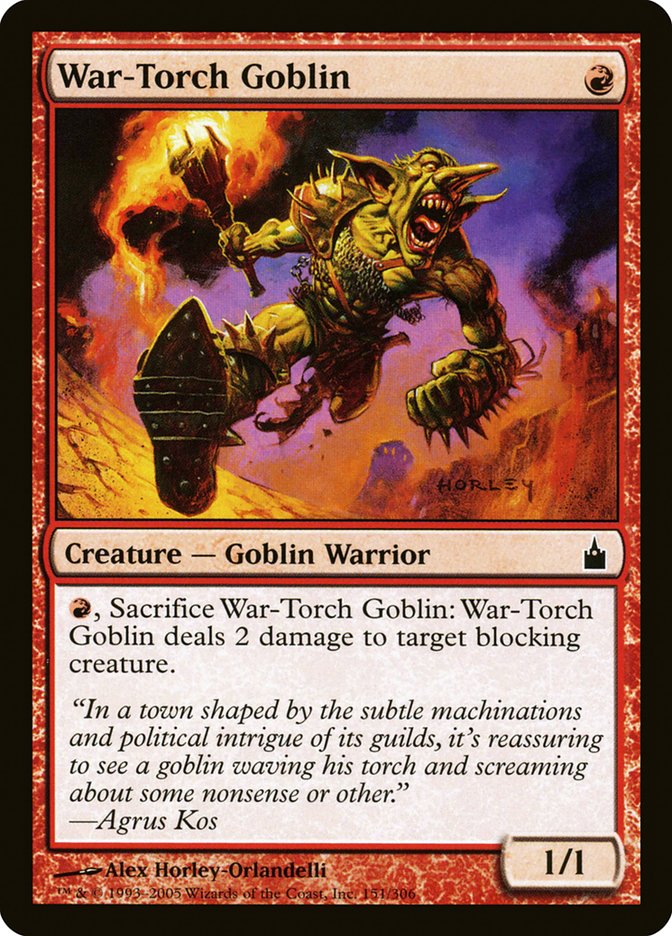 War-Torch Goblin [Ravnica: City of Guilds] | Card Citadel