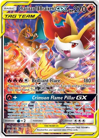 Charizard & Braixen GX (SM230) (Jumbo Card) [Sun & Moon: Black Star Promos] | Card Citadel