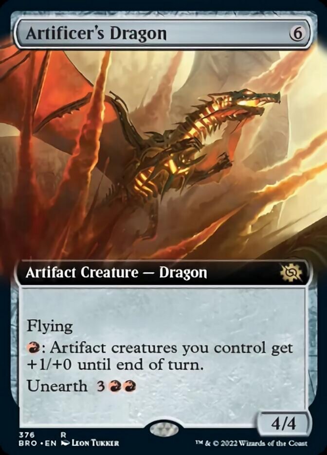 Artificer's Dragon (Extended Art) [The Brothers' War] | Card Citadel