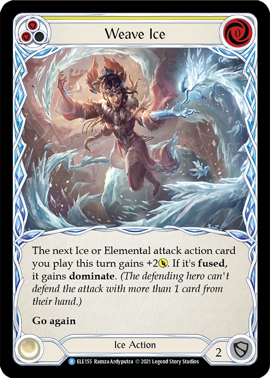 Weave Ice (Yellow) [ELE155] (Tales of Aria)  1st Edition Normal | Card Citadel