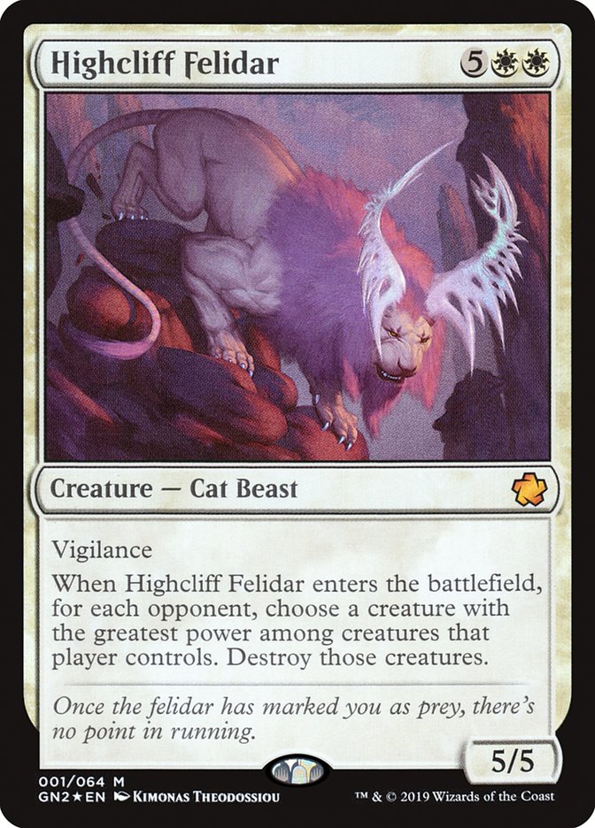 Highcliff Felidar [Game Night 2019] | Card Citadel