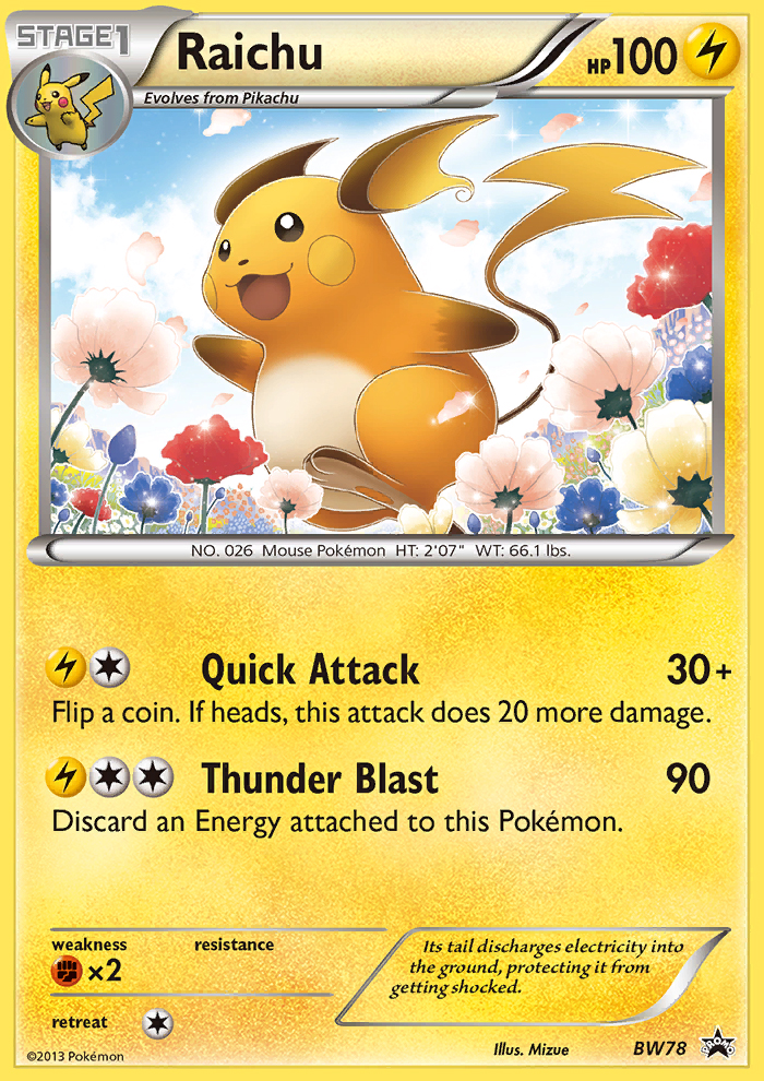 Raichu (BW78) [Black & White: Black Star Promos] | Card Citadel