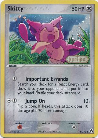 Skitty (64/92) (Stamped) [EX: Legend Maker] | Card Citadel