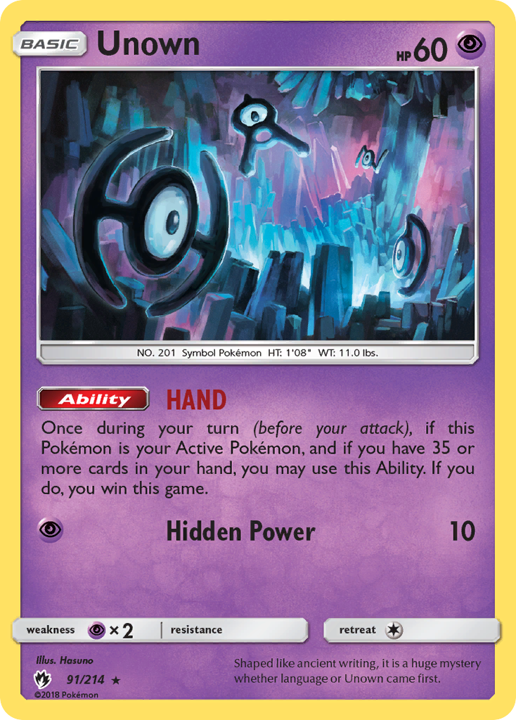 Unown (91/214) [Sun & Moon: Lost Thunder] | Card Citadel