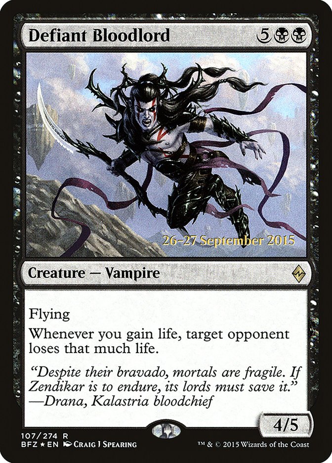 Defiant Bloodlord (Prerelease Promo) [Battle for Zendikar Prerelease Promos] | Card Citadel