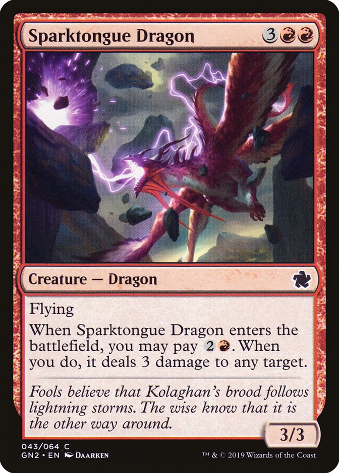 Sparktongue Dragon [Game Night 2019] | Card Citadel