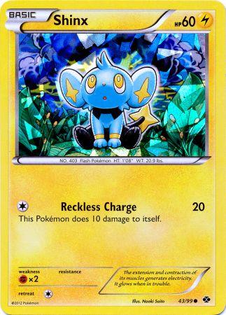 Shinx (43/99) (Cracked Ice Holo) (Blister Exclusive) [Black & White: Next Destinies] | Card Citadel