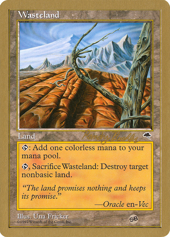 Wasteland (Randy Buehler) (SB) [World Championship Decks 1998] | Card Citadel