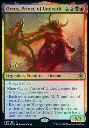 Orcus, Prince of Undeath [Dungeons & Dragons: Adventures in the Forgotten Realms Prerelease Promos] | Card Citadel