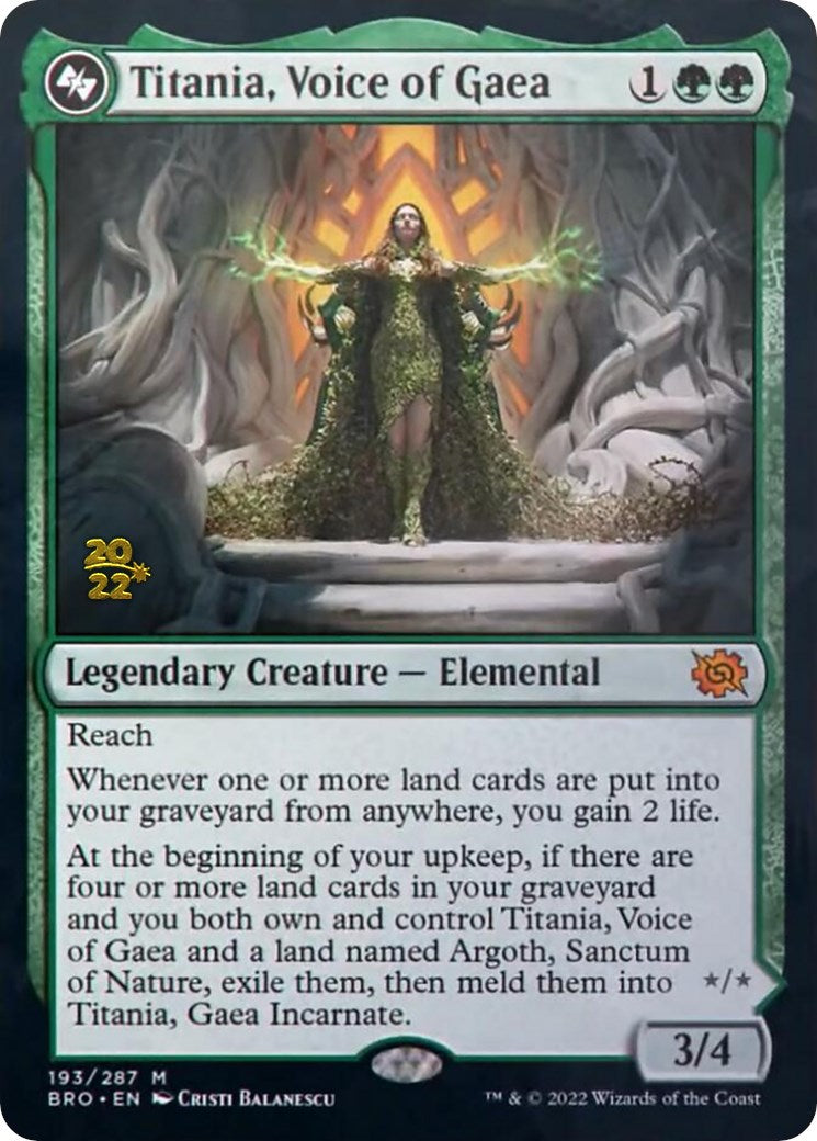 Titania, Voice of Gaea [The Brothers' War Prerelease Promos] | Card Citadel