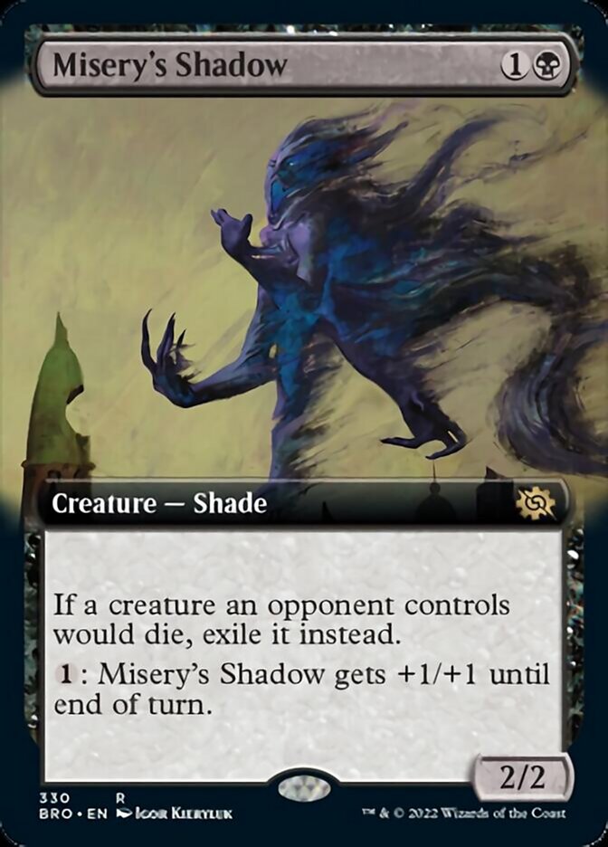 Misery's Shadow (Extended Art) [The Brothers' War] | Card Citadel