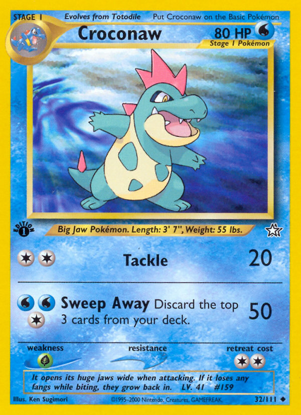 Croconaw (32/111) [Neo Genesis 1st Edition] | Card Citadel