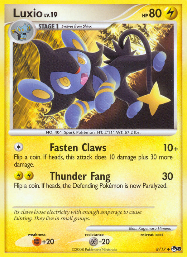 Luxio (8/17) [POP Series 8] | Card Citadel