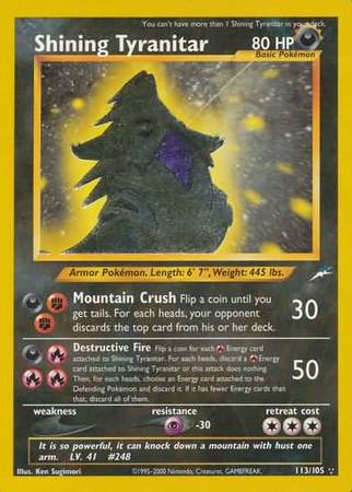 Shining Tyranitar (113/105) [Neo Destiny Unlimited] | Card Citadel