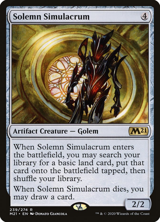 Solemn Simulacrum [Core Set 2021] | Card Citadel