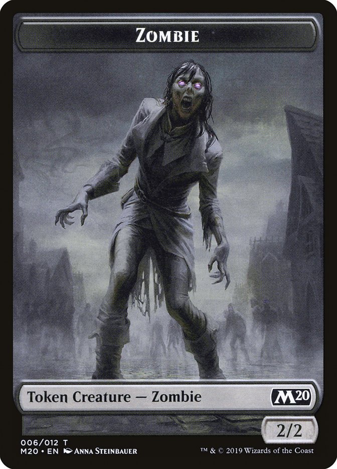 Dragon (002) // Zombie Double-Sided Token [Game Night 2019 Tokens] | Card Citadel