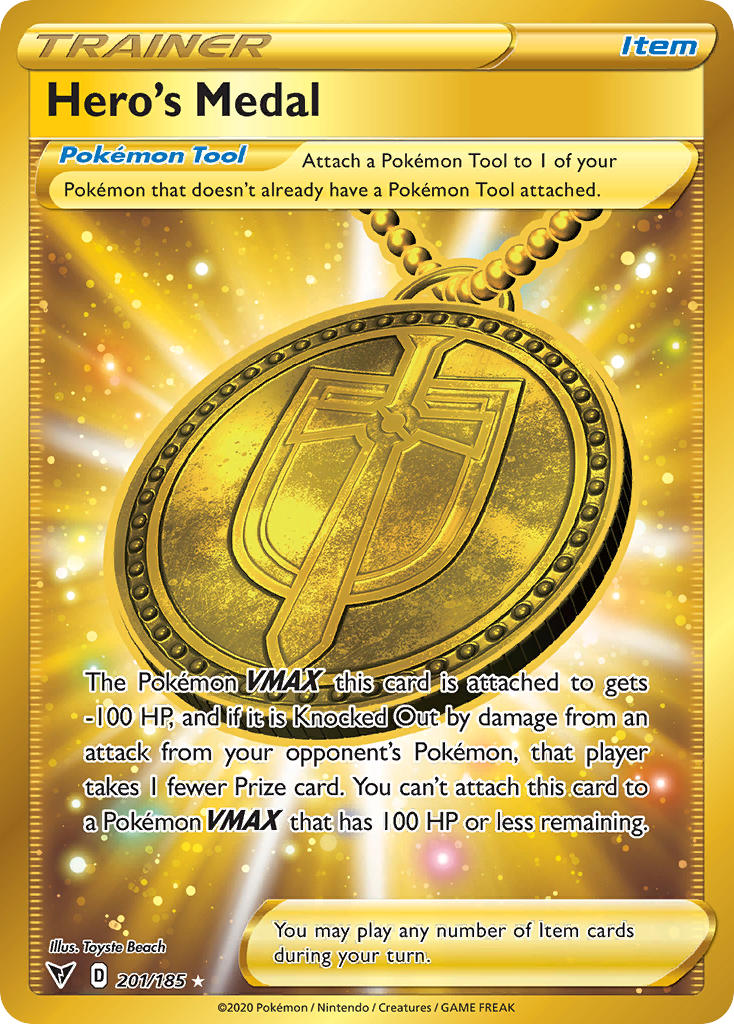 Hero's Medal (201/185) [Sword & Shield: Vivid Voltage] | Card Citadel