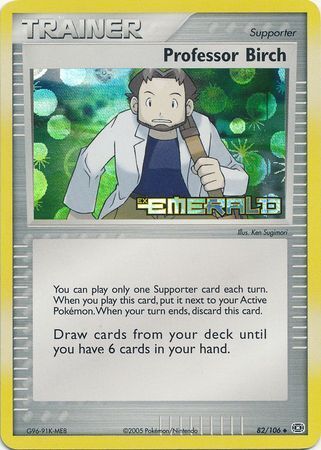 Professor Birch (82/106) (Stamped) [EX: Emerald] | Card Citadel