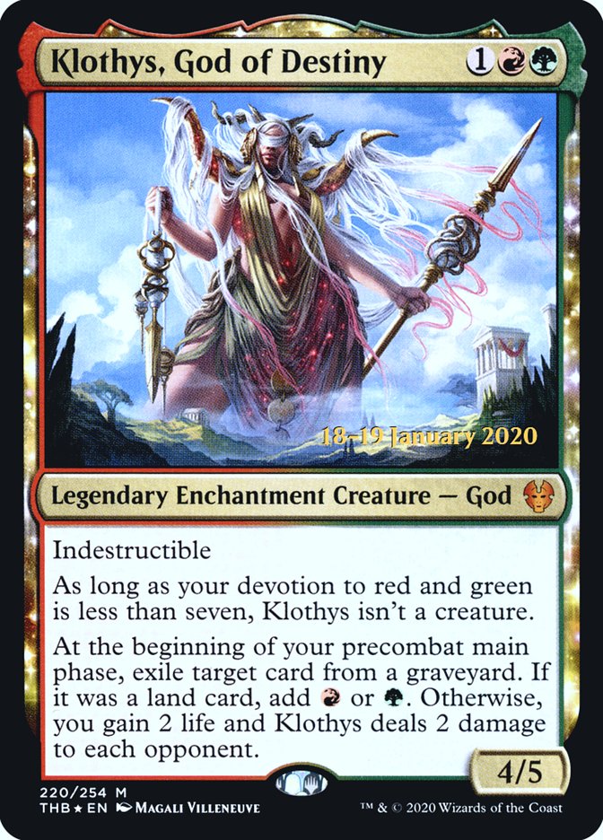 Klothys, God of Destiny [Theros Beyond Death Prerelease Promos] | Card Citadel