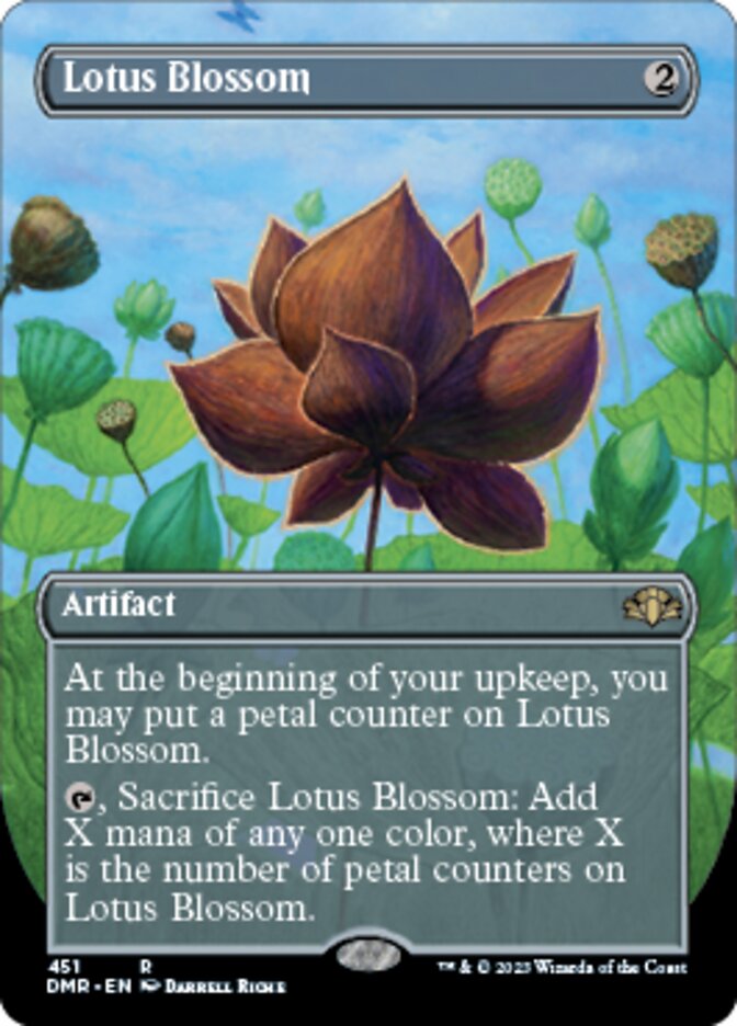 Lotus Blossom (Borderless Alternate Art) [Dominaria Remastered] | Card Citadel