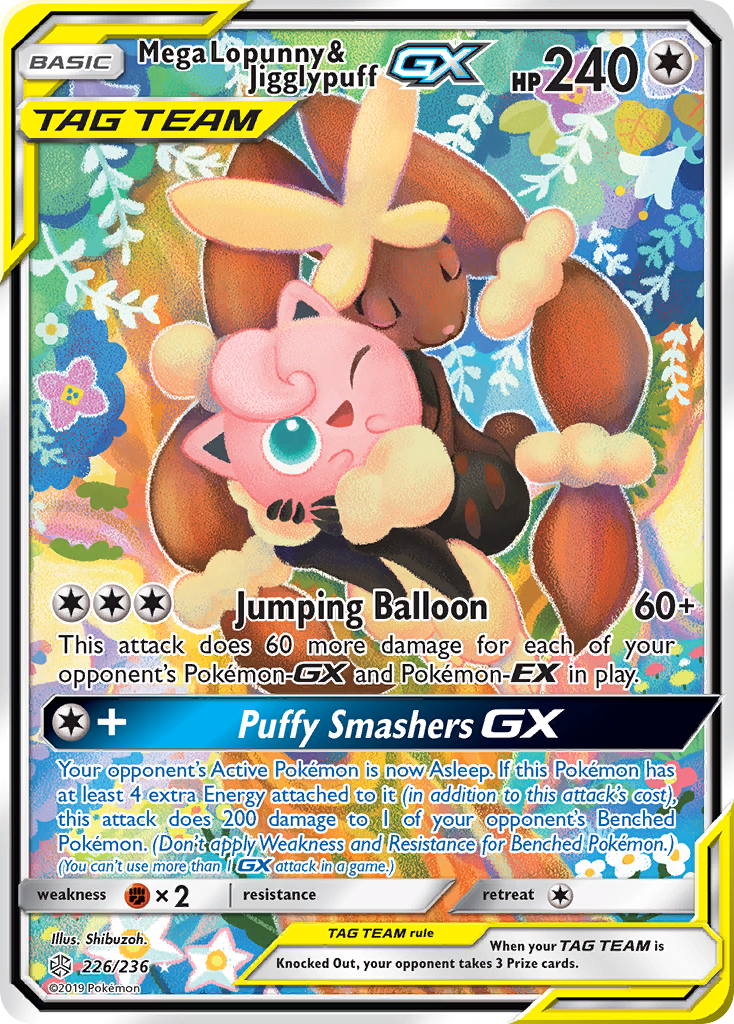 Mega Lopunny & Jigglypuff GX (226/236) [Sun & Moon: Cosmic Eclipse] | Card Citadel