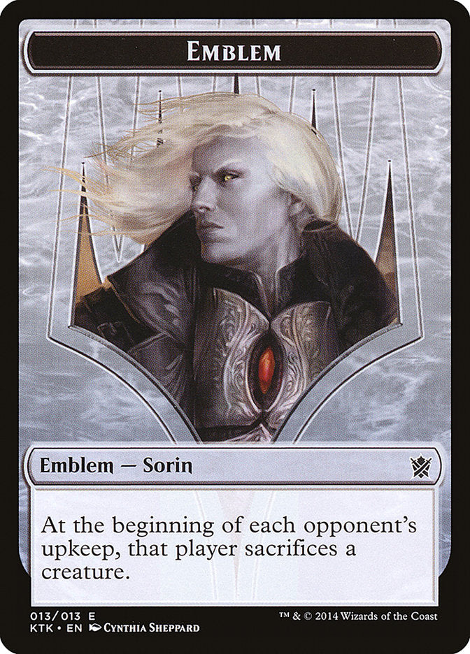 Sorin, Solemn Visitor Emblem [Khans of Tarkir Tokens] | Card Citadel