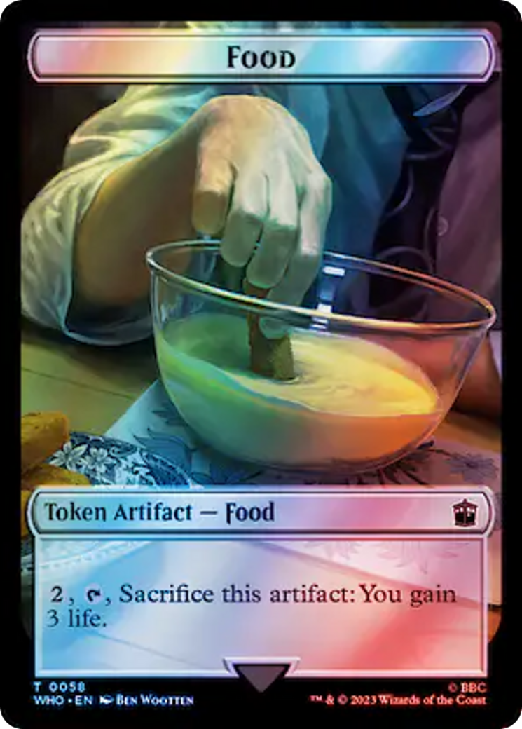 Alien Angel // Food (0058) Double-Sided Token (Surge Foil) [Doctor Who Tokens] | Card Citadel
