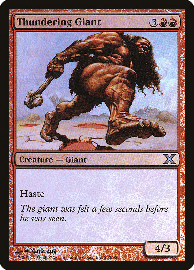Thundering Giant (Premium Foil) [Tenth Edition] | Card Citadel